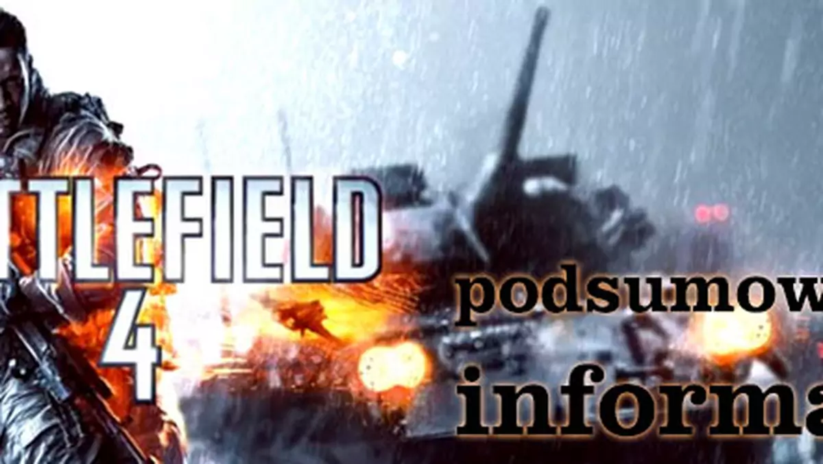 Wszystko co do tej pory wiemy o Battlefield 4. Na dzień przed tym, jak zobaczy go cały świat