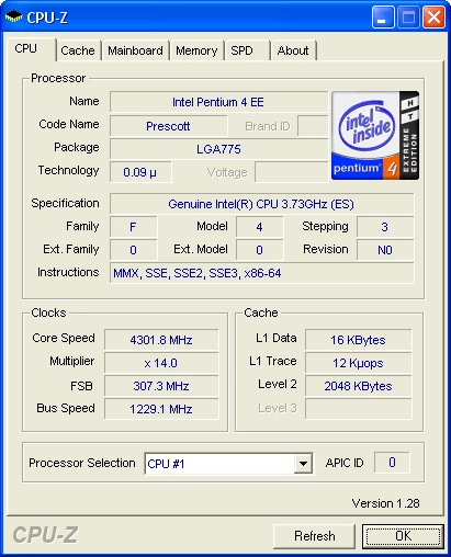 Na platformie z płytą nForce4 SLI Intel Edition udało nam się podkręcić nasz procesor do 4,3 GHz. Powyżej tej granicy system tracił stabilność.