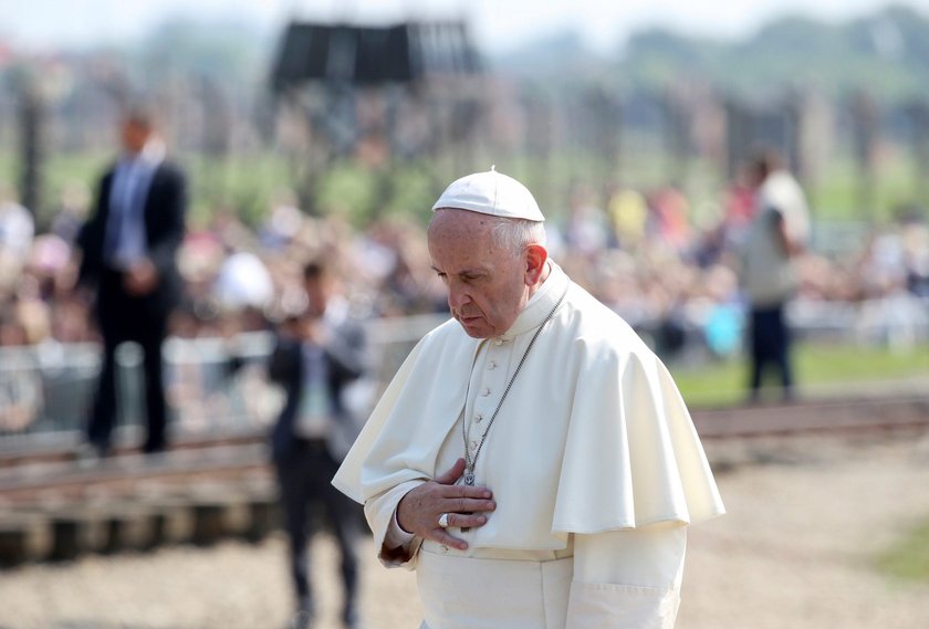 Papież Franciszek w obozie Auschwitz-Birkenau