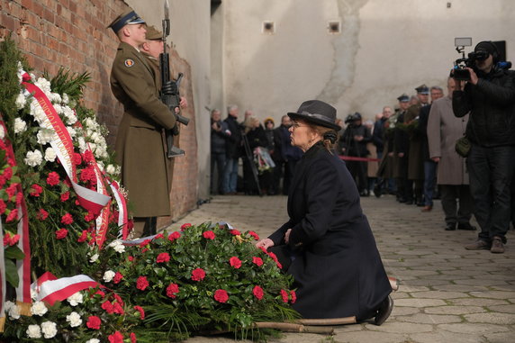 Posłanka PiS Małgorzata Gosiewska podczas uroczystości z okazji Narodowego Dnia Pamięci Żołnierzy Wyklętych