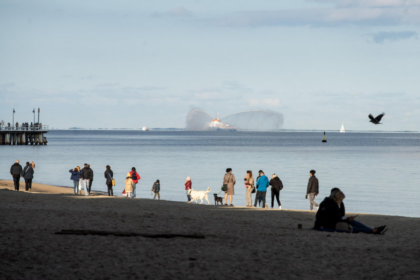 Plaża w Gdyni Orłowie.