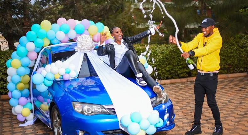 Actress Dorea 'Maggie' Chege gifted brand new car by boyfriend DJ Dibul