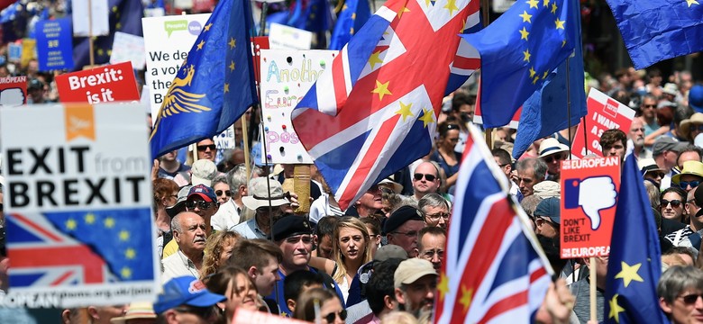 Sto tysięcy osób na ulicach Londynu. Żądają powtórki referendum ws. Brexitu