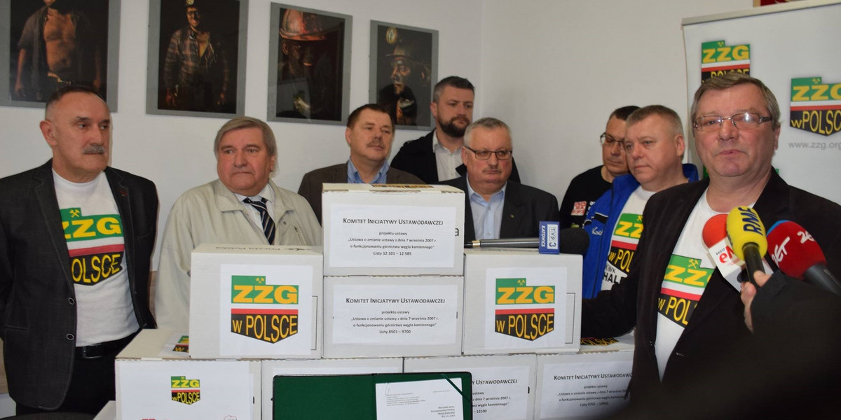 Katowice. ZZGwP zakończył akcję zbierania podpisów w sparwie deputatów 