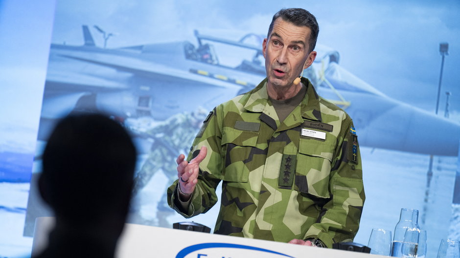 Naczelny dowódca szwedzkich sił zbrojnych Micael Byden, 8 stycznia 2024 r.