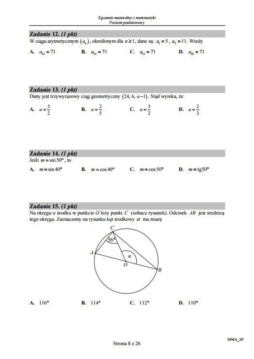 Matura 2017 matematyka. Arkusze, pytania, odpowiedzi