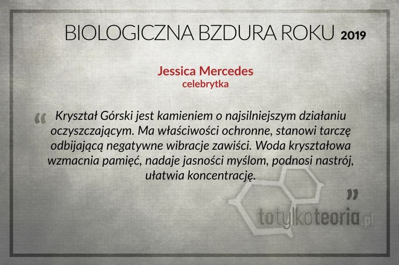 Biologiczna Bzdura Roku 2019