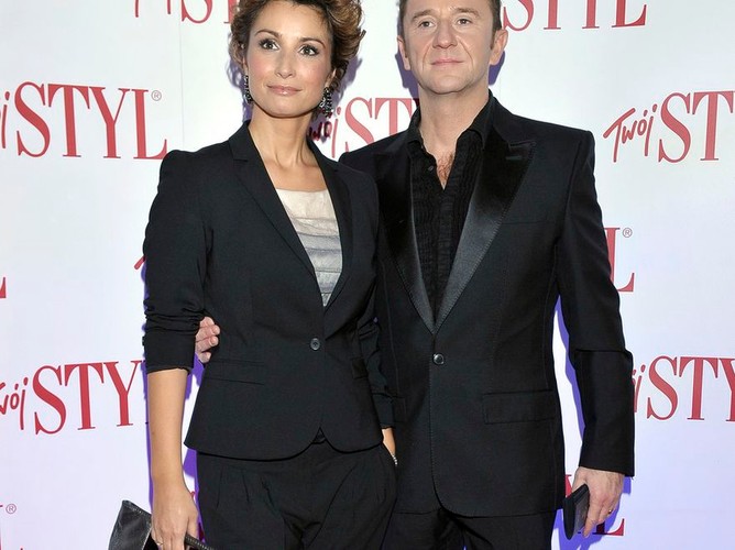 Joanna Brodzik i Paweł Wilczak. Zgodny uet: spodninarki w klasycznej czerni