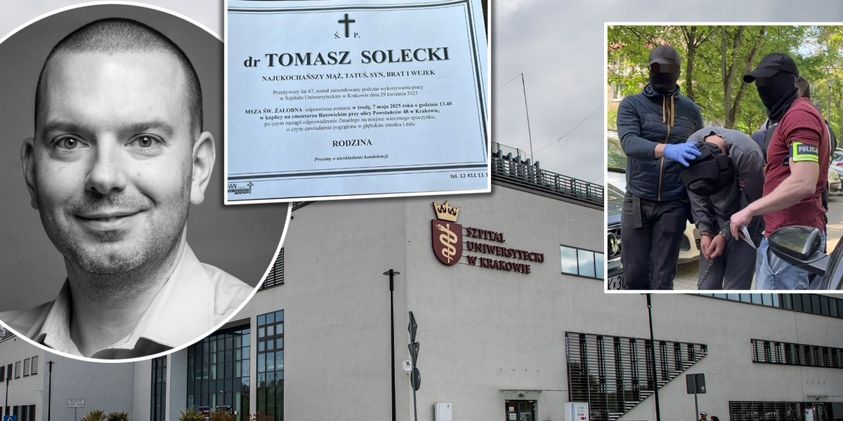 Rodzina poinformowała o dacie pogrzebu dr Tomasza Soleckiego. Lekarz zmarł po ataku dokonanym przez pacjenta.