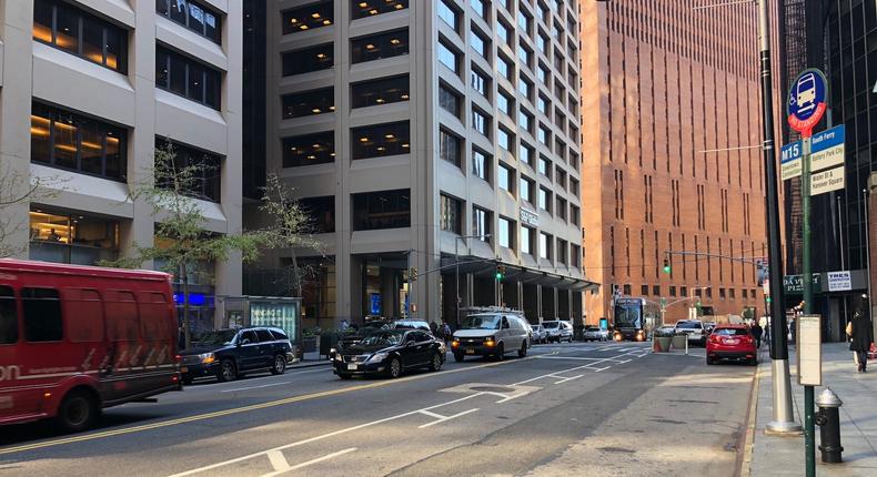 But the Elevated Acre seemed to offer that, from what I'd read. I headed down to Water Street in Manhattan's Financial District to see it for myself.