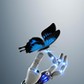 Robot hand holding butterfly