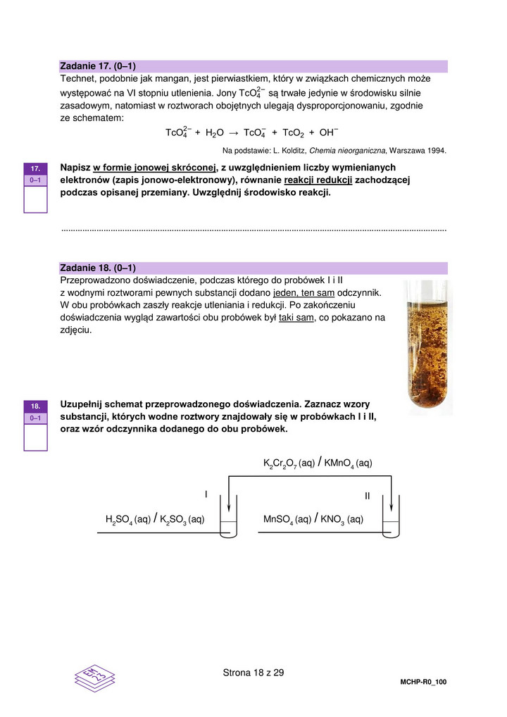Matura 2023 - chemia rozszerzona — arkusze