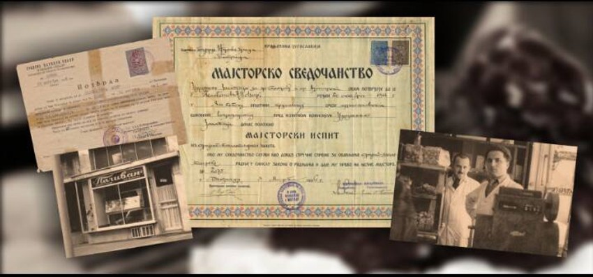 Majstorsko svedočanstvo Azira Pelivanovića, generacijski trećeg vlasnika poslastičarnice "Pelivan", datira iz 1936. godine! 