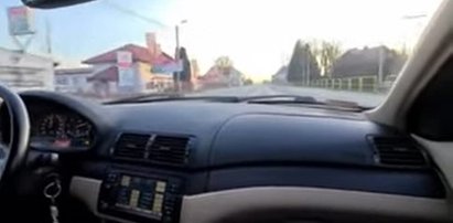 Za nic miał przepisy ruchu drogowego. Pędził ponad 180 km/h. Mrożące krew w żyłach nagranie