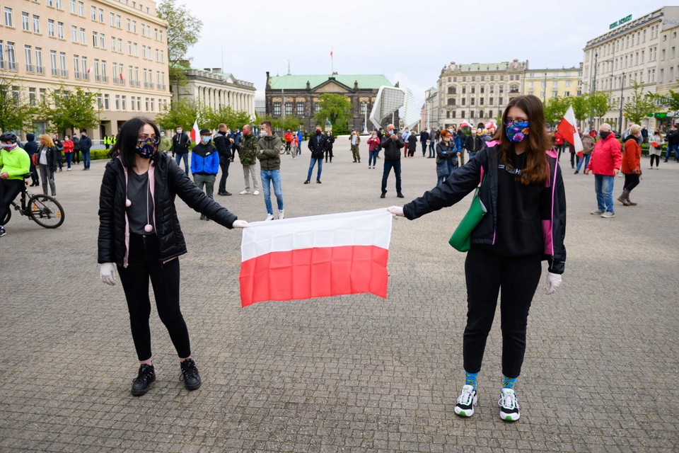 Protest antyrządowy w Poznaniu