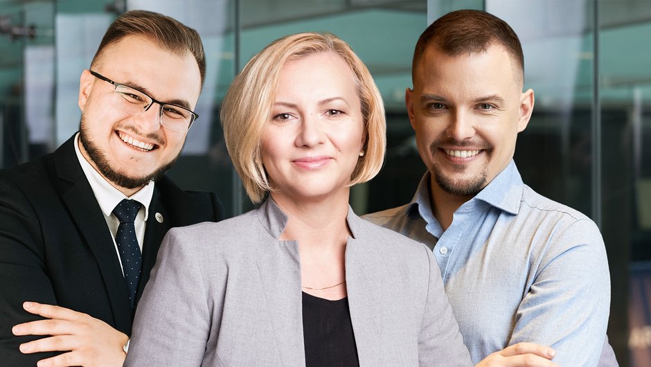 Od lewej: Krystian Bielas, CEO & Head of Business Development w firmie Besim Group, Anna Domeredzka, współzałożycielka i wiceprezes Zarządu Capital One Advisers oraz Krzysztof Adamski, CEO BetterPOS i pomysłodawca Donateo