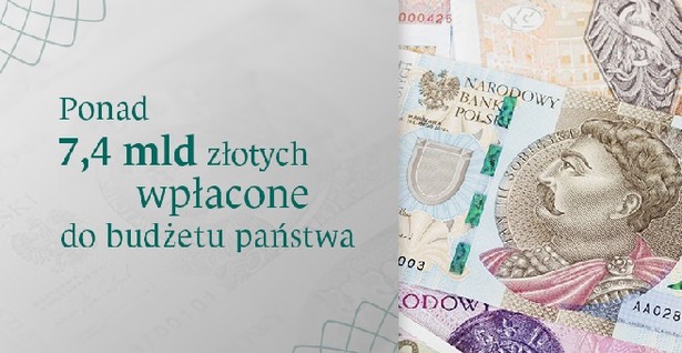 Ponad 7,4 mld zł z zysku NBP wpłynęło do budżetu państwa