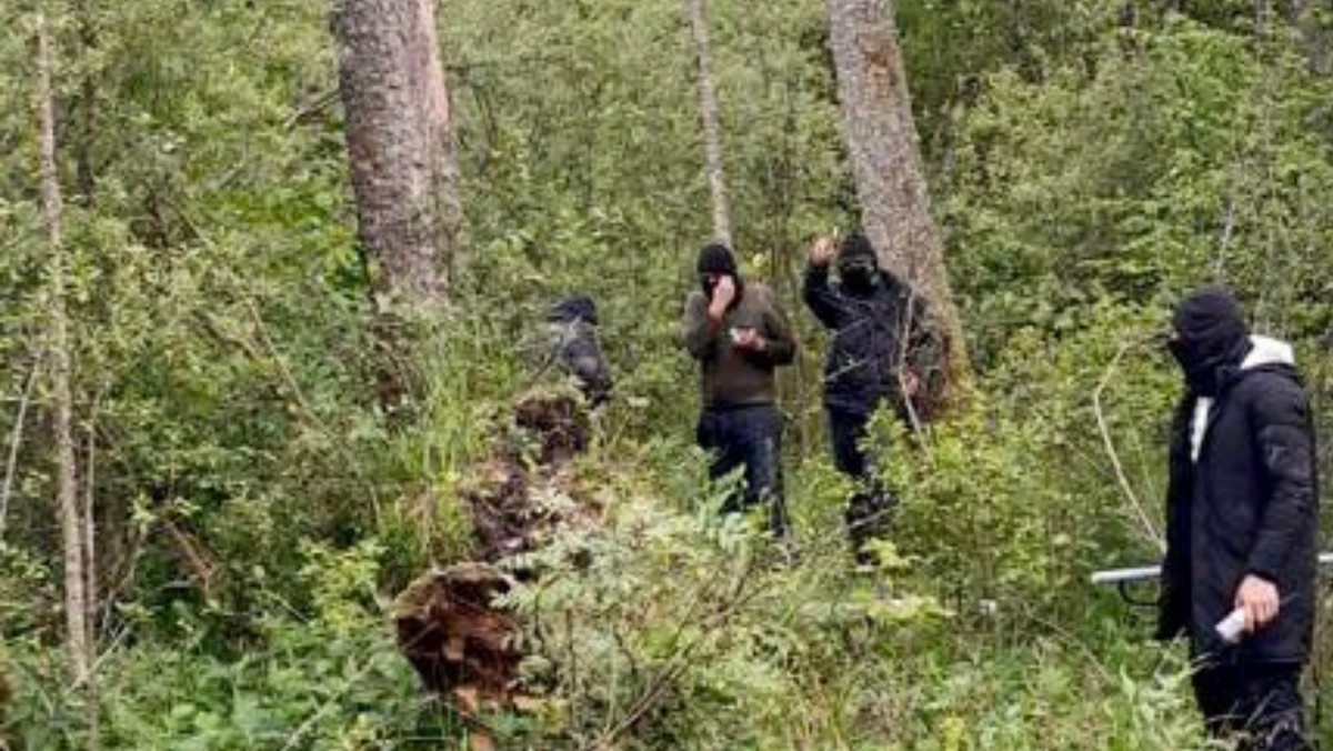 Zamaskowane osoby na polskiej granicy. Patrol obrzucony kamieniami