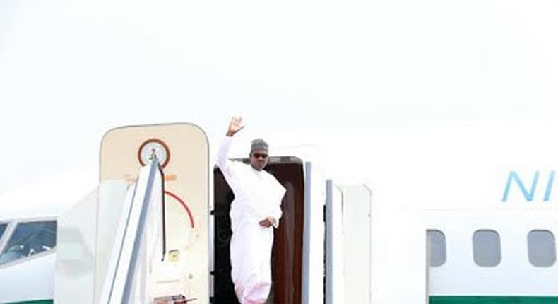 President Muhammadu Buhari leaves Nigeria for Saudi Arabia on February 22, 2016