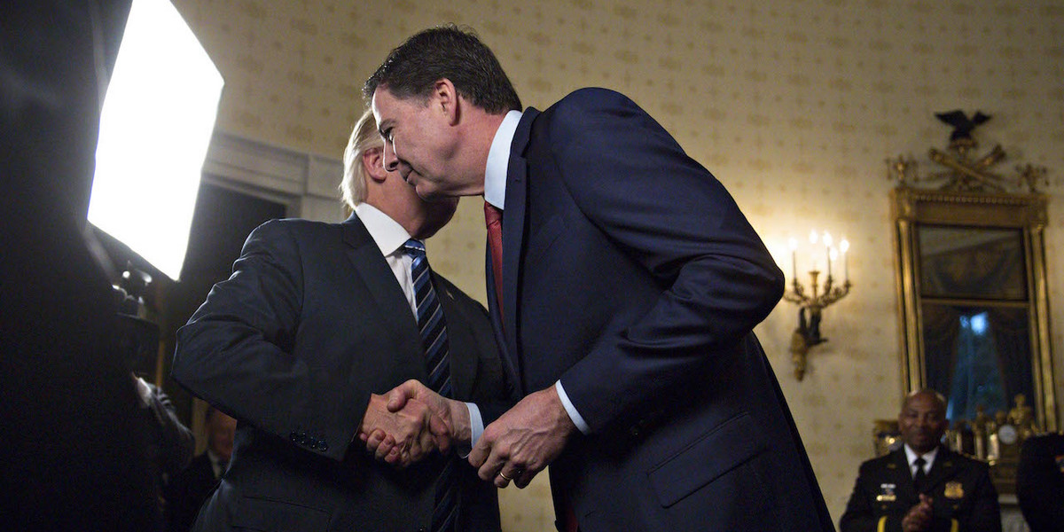 Comey with President Donald Trump.