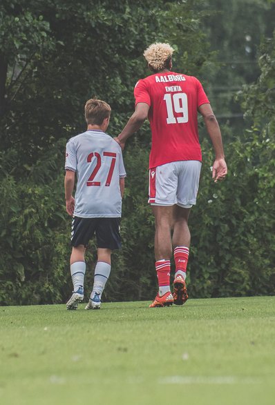 Krzysztof Kolanko w sparingu Górnika z Aalborgiem.