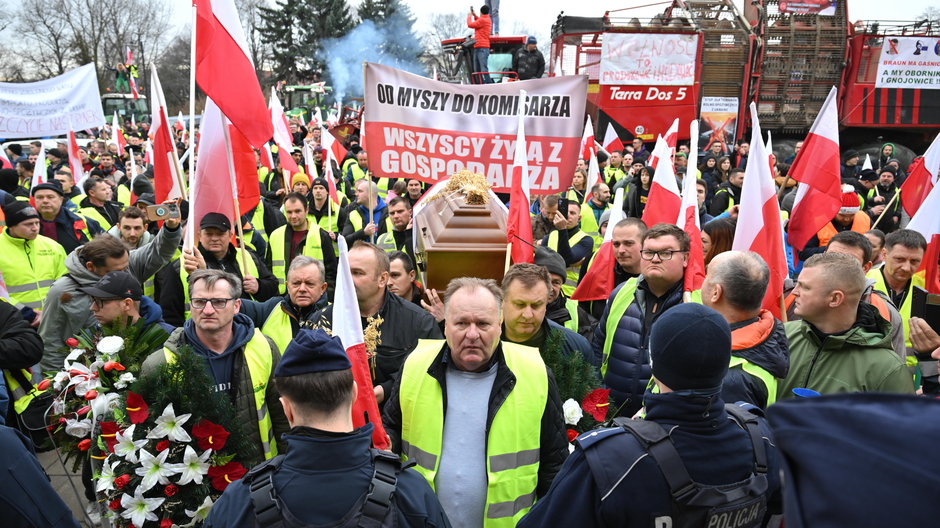 Protest rolników we Wrocławiu (luty 2024 r.)