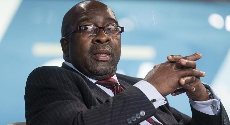 South African Finance Minister Nhlanhla Nene takes part in a discussion on Challengers of Job-Rich and Inclusive Growth: Growth and Reform Challenges during the World Bank/IMF Annual Meeting in Washington October 8, 2014. REUTERS/Joshua Roberts