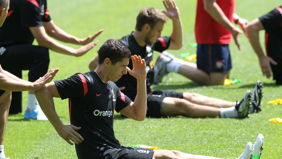 W środowe przedpołudnie reprezentacja Polski odbyła kolejny trening (PAP/ Leszek Szymański).