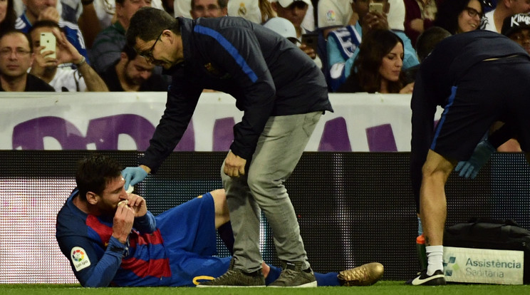 Messi egy fogát is otthagyta a Bernabeuban/Fotó: AFP