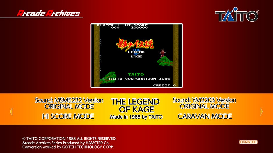 The Legend of Kage na Nintendo Switch