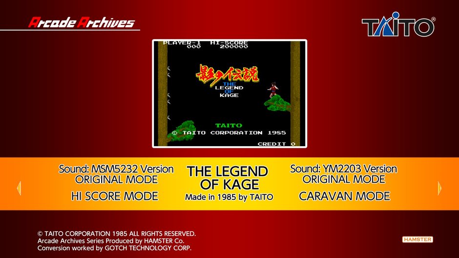 The Legend of Kage na Nintendo Switch