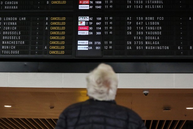 Odwołane loty na lotnisku w Brukseli