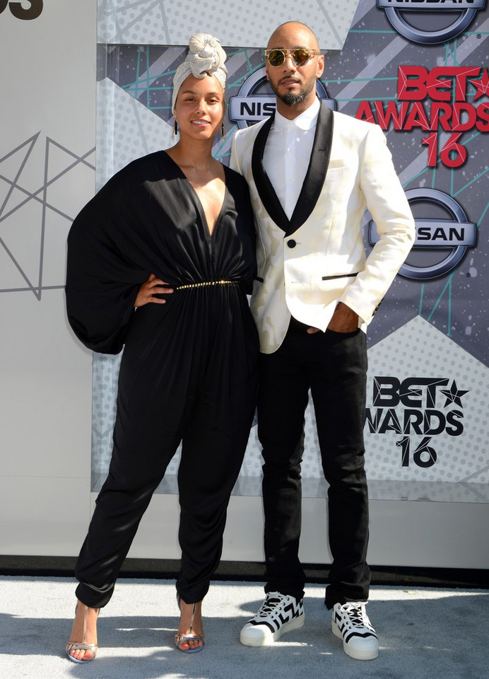 Alicia Keys i Swizz Beatz na rozdaniu BET Awards 2016