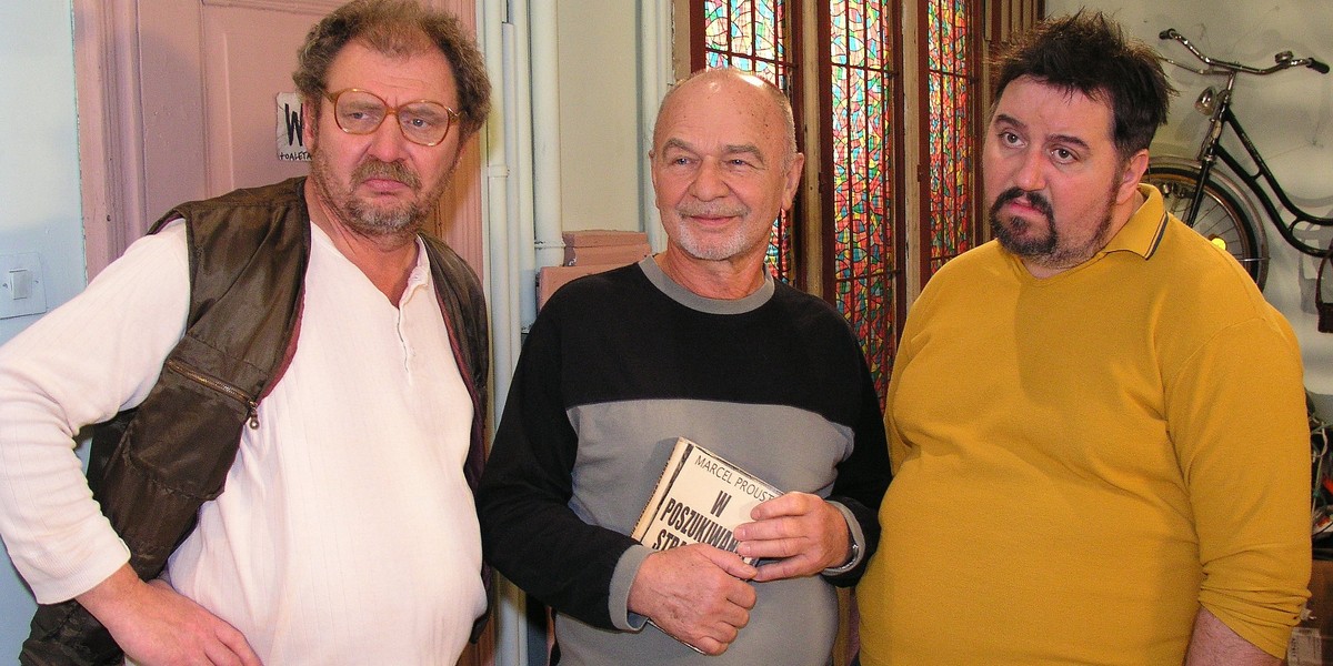 Andrzej Grabowski, Ryszard Kotys i Dariusz Gnatowski, czyli serialowi: Ferdek, Paździoch i Boczek.