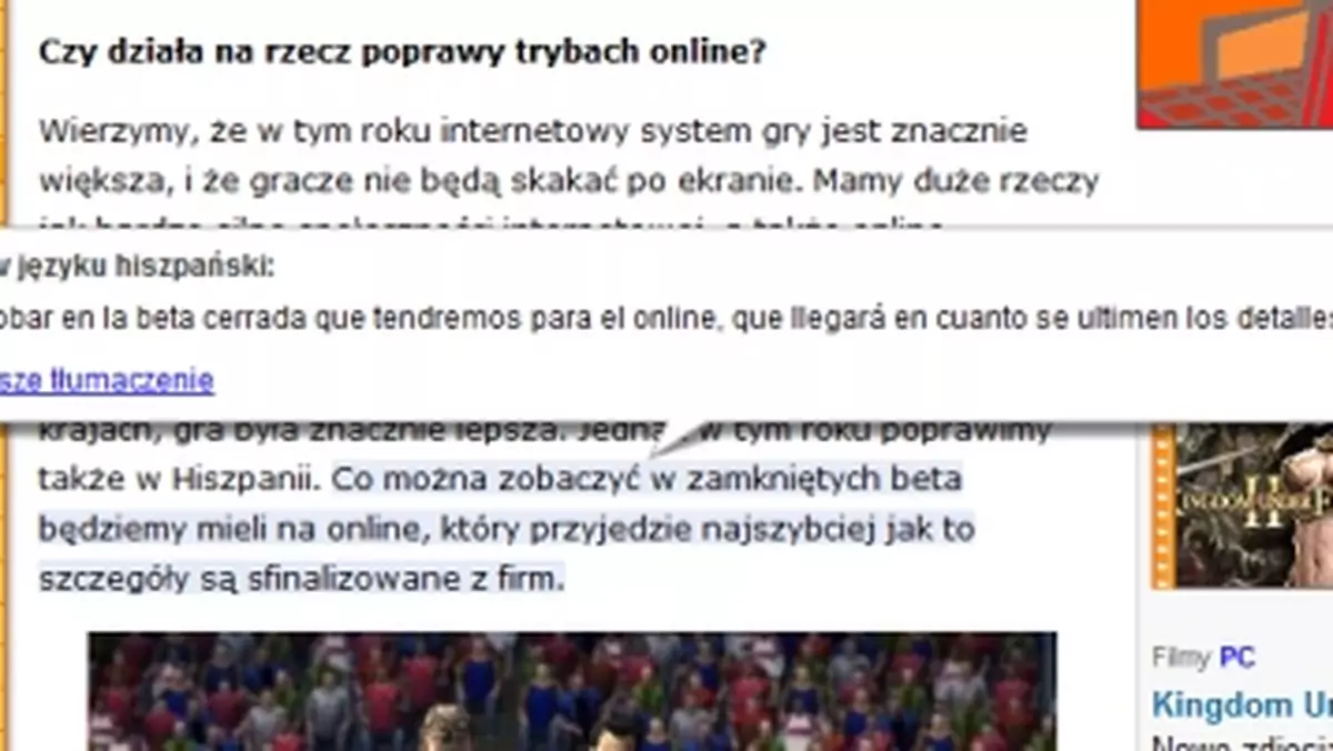 PES 2010 będzie miał online'ową betę?!