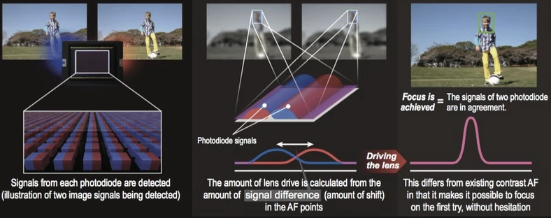 W matrycach z Dual Pixel AF większość pikseli ma dwie fotodiody. Porównując ze sobą zebrane przez nie informacje można ustawiać ostrość, ale też dowiedzieć się czegoś o głębi fotografowanej sceny.
