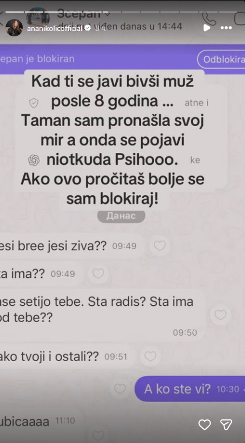 Ana Nikolić, prepiska