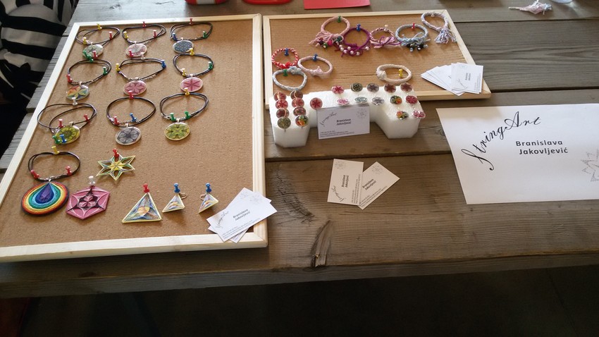 Nakit rađen tehnikom "String art"