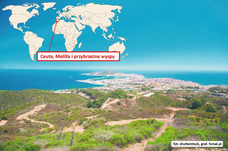 Hiszpańskie enklawy w Afryce Północnej i bezludne wyspy przy wybrzeżu marokańskim, do których pretensje rości Maroko. W 2002 r. Maroko zajęło jedną z nich – Perejil, ustanawiając tam bazę. Po kilku dniach Hiszpania odzyskała je zbrojnie. Maroko nie rezygnuje z roszczeń, choć ze względu na przewagę militarną Hiszpanii, jest mało prawdopodobne, by próbowało użycia siły.