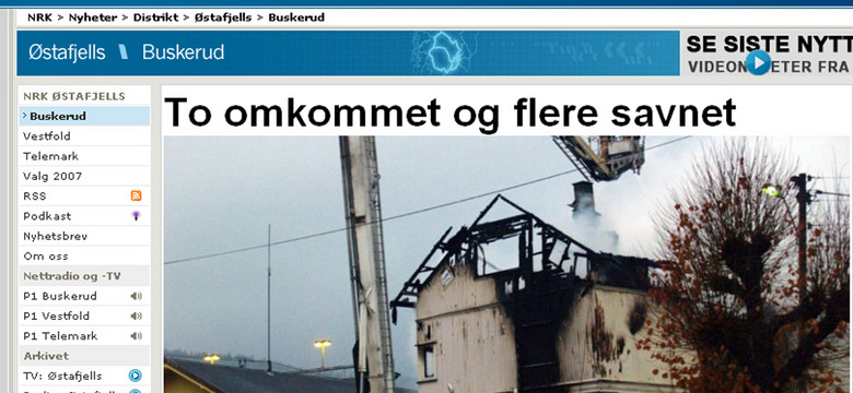 Siedmiu Polaków spłonęło w Norwegii