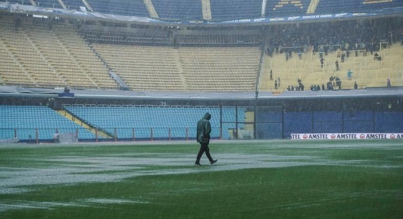The final of the Copa Libertadores is postponed until Sunday after torrential rain drenches Buenos Aires