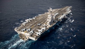 Američki nosač aviona "Džerald Ford" u istočnom Mediteranskom moru 22. marta