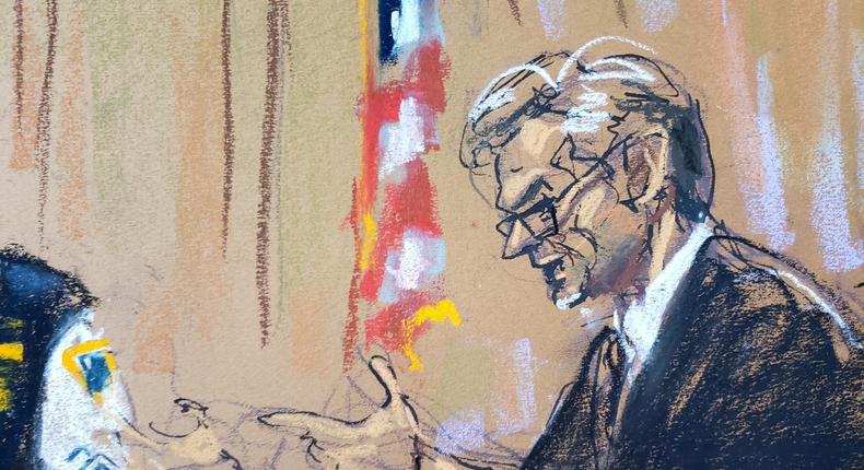 New York Supreme Court Justice Juan Merchan at Donald Trump's hush-money arraignment.Reuters/Jane Rosenberg