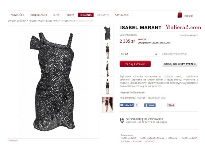 Sukienka Isabel Marant z oferty salonu Moliera 2