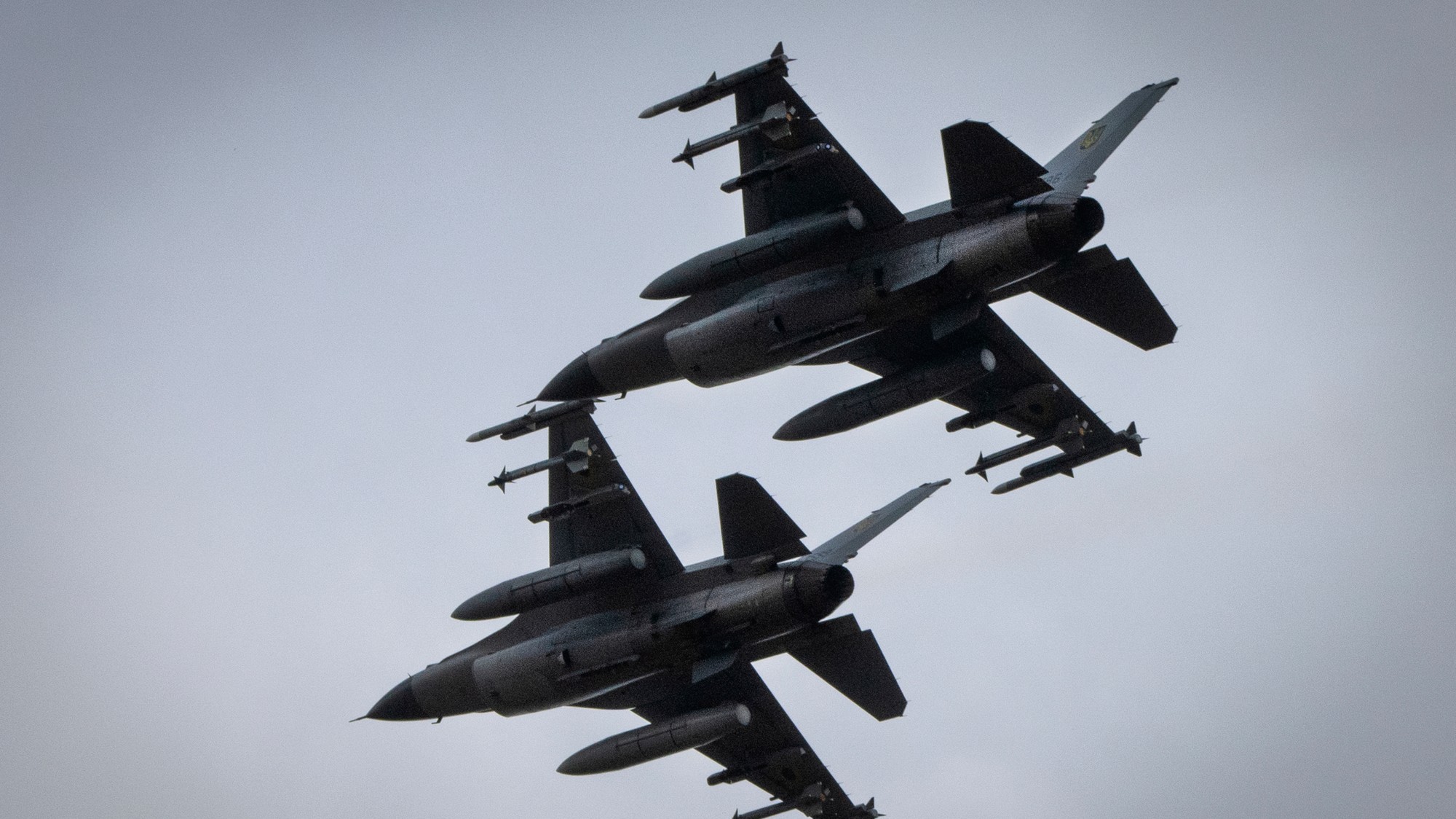 Ukrajinské stíhačky F-16.