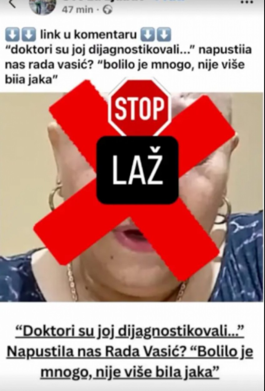 Pojavila se vest da je umrla Rada Vasić