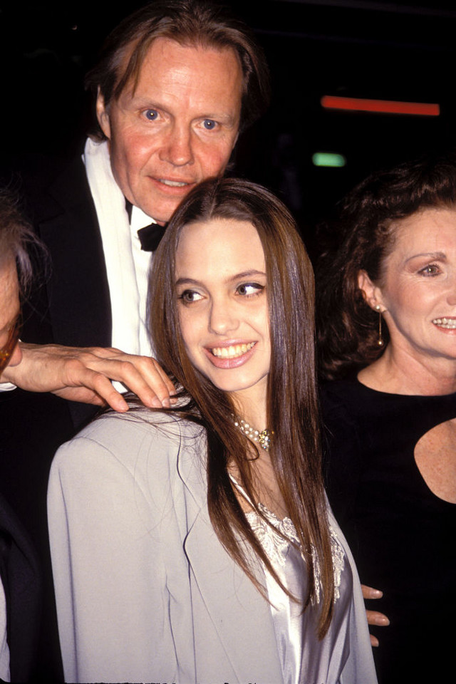 Angelina Jolie i jej ojciec Jon Voight w 1991 roku