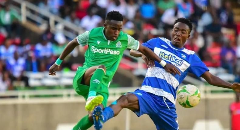 AFC Leopards and Gor Mahia players during a showdown in October 2023
