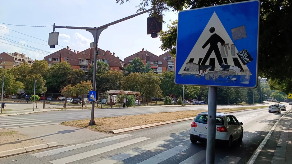 Pešački prelaz na Vizantijskom bulevaru na kojem je došlo do nesreće