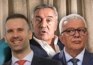 Milo Đukanović, Milojko Spajić i Andrija Mandić 